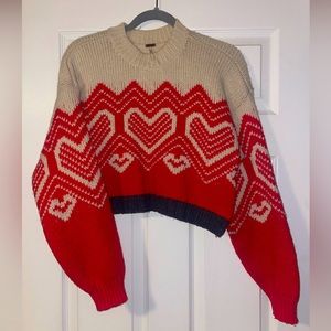 Free People women’s S heart sweater